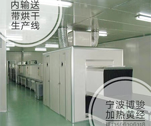 Clean room conveyor belt drying production line